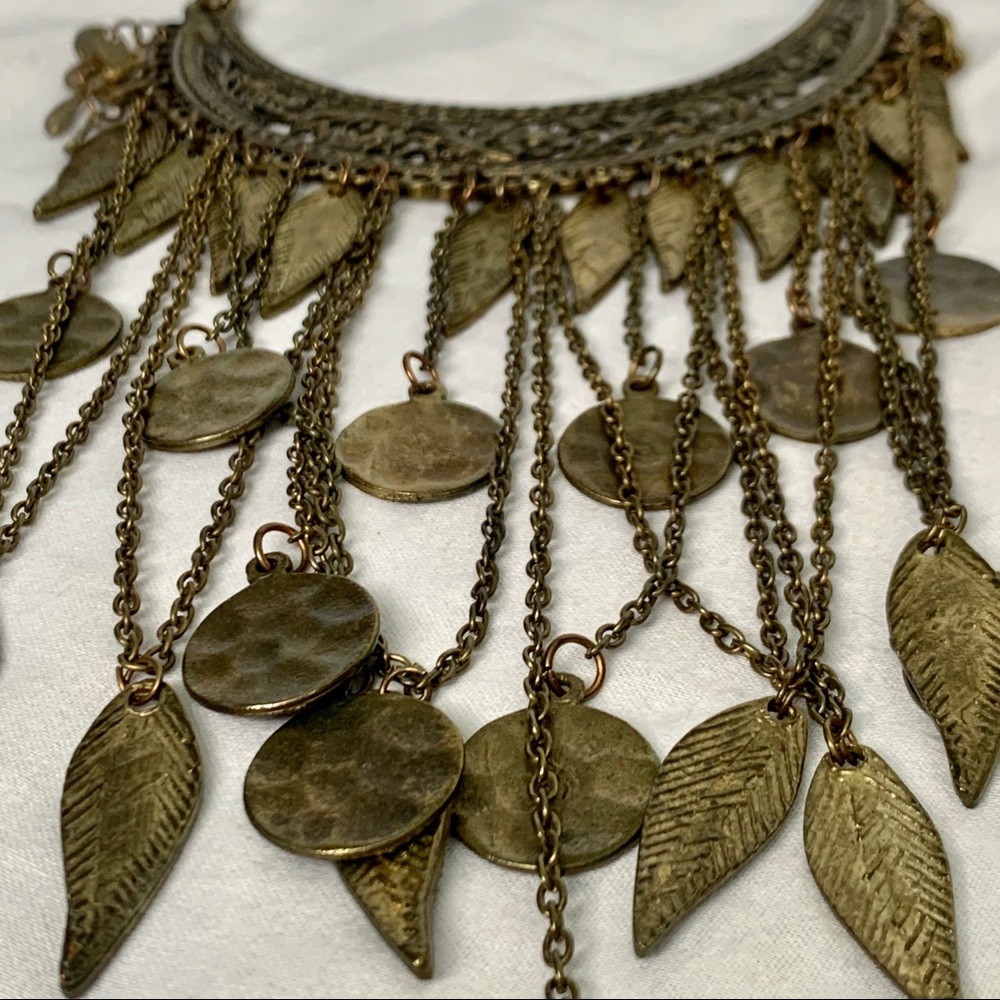 Gold chunky Fall Statement Necklace